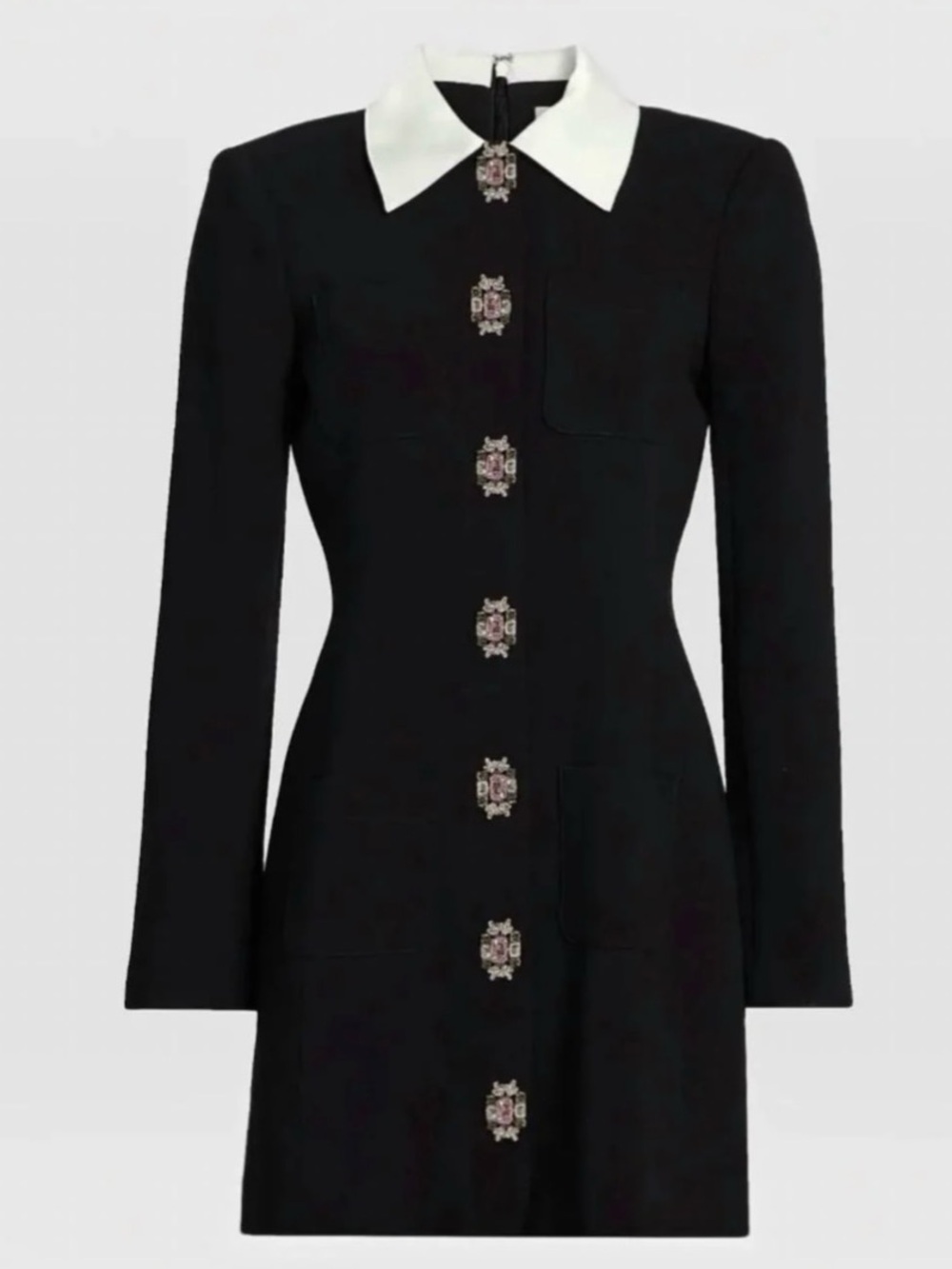 Sheryl Crystal Embellished Shirtdress by Cinq à Sept 
Size 4